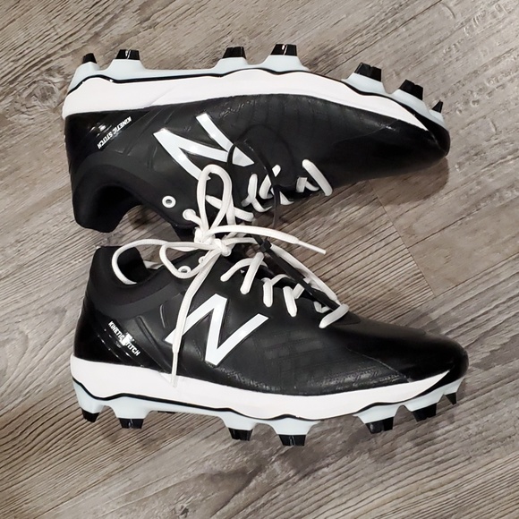 LAST PAIR New Balance Men's 4040 V5 TPU Molded Baseball Shoe, Black/White - Picture 7 of 9